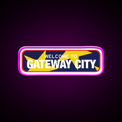 Welcome To Gateway City Welcome Led Neon Sign Open Sign Rgb Color - Shineneon