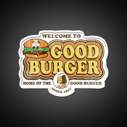 Welcome To Good Burger Worn Out Fast Food Led Neon Sign For Burger Place Rgb Color - Shineneon