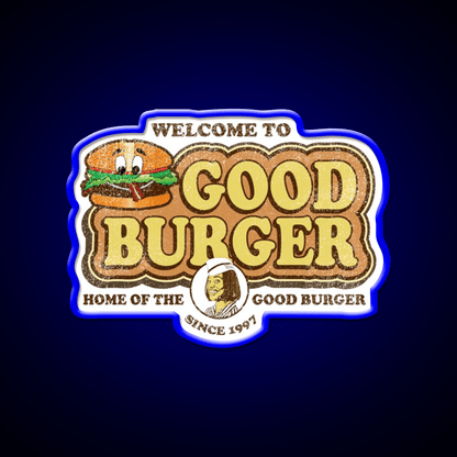 Welcome To Good Burger Worn Out Fast Food Led Neon Sign For Burger Place Rgb Color - Shineneon
