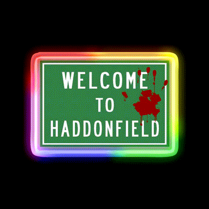 Welcome To Haddonfield Welcome Led Neon Sign Open Sign Rgb Color - LED neon sign close-up detail