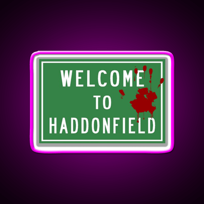 Welcome To Haddonfield Welcome Led Neon Sign Open Sign Rgb Color - Shineneon