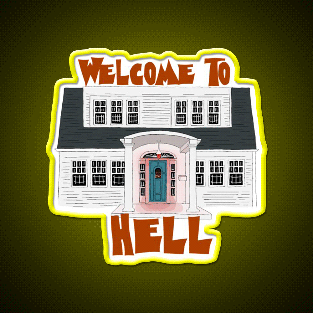 Welcome To Hell Welcome Led Neon Sign Open Sign Rgb Color - Custom LED neon sign front view