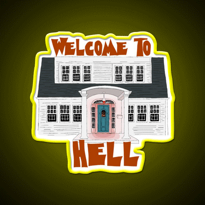 Welcome To Hell Welcome Led Neon Sign Open Sign Rgb Color - Custom LED neon sign front view