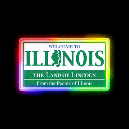 Welcome To Illinois Welcome Led Neon Sign Open Sign Rgb Color - LED neon sign close-up detail