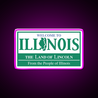 Welcome To Illinois Welcome Led Neon Sign Open Sign Rgb Color - Shineneon