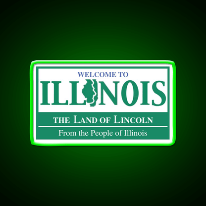 Welcome To Illinois Welcome Led Neon Sign Open Sign Rgb Color - Shineneon