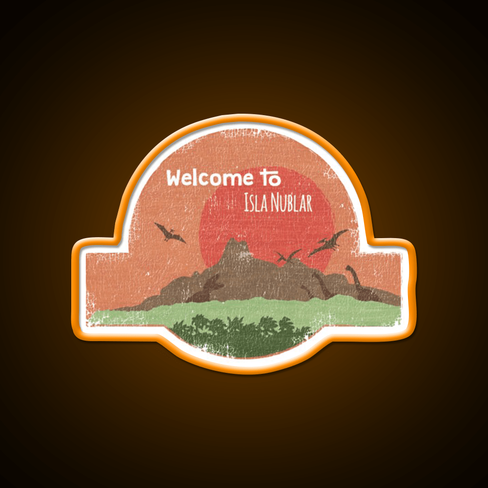 Welcome To Isla Nublar Welcome Led Neon Sign Open Sign Rgb Color - Shineneon