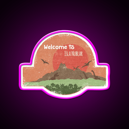 Welcome To Isla Nublar Welcome Led Neon Sign Open Sign Rgb Color - Shineneon