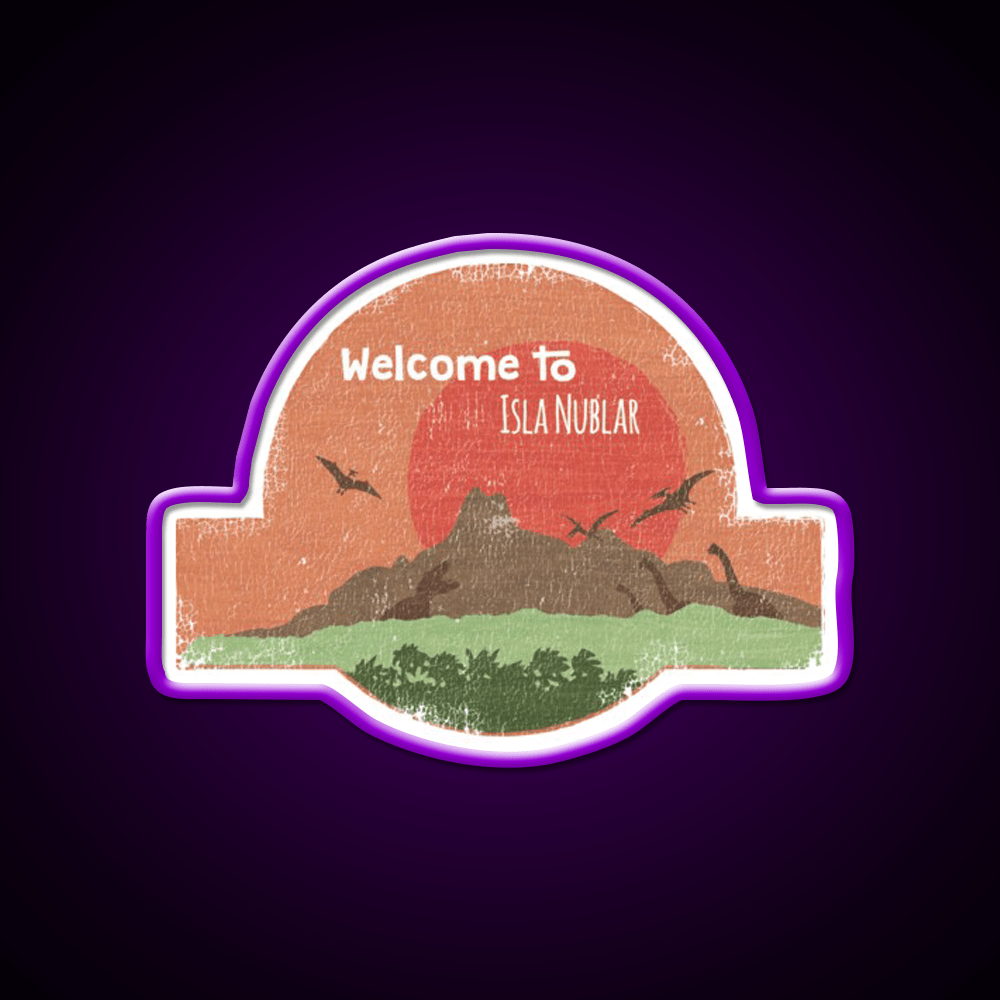 Welcome To Isla Nublar Welcome Led Neon Sign Open Sign Rgb Color - Shineneon