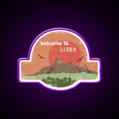 Welcome To Isla Nublar Welcome Led Neon Sign Open Sign Rgb Color - Shineneon