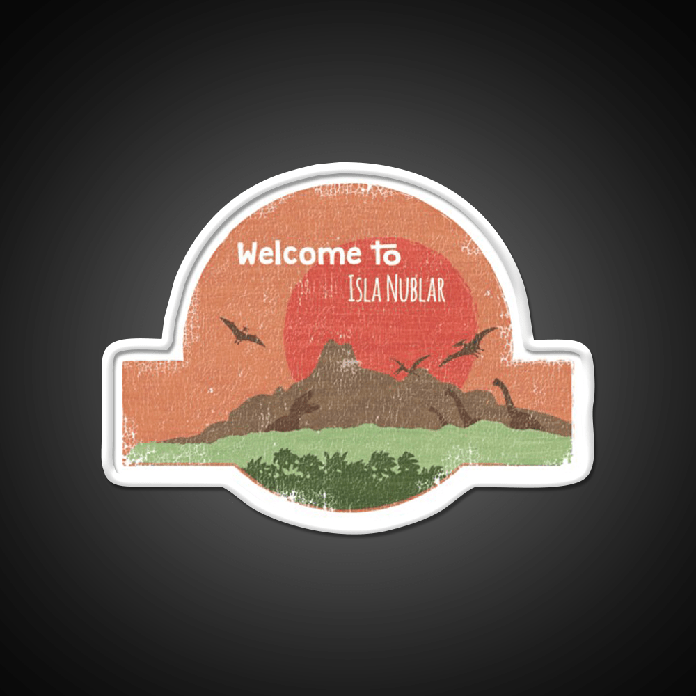Welcome To Isla Nublar Welcome Led Neon Sign Open Sign Rgb Color - Shineneon