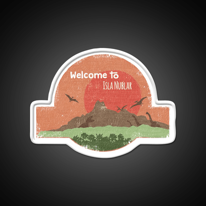 Welcome To Isla Nublar Welcome Led Neon Sign Open Sign Rgb Color - Shineneon