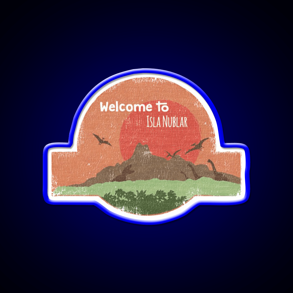 Welcome To Isla Nublar Welcome Led Neon Sign Open Sign Rgb Color - Shineneon