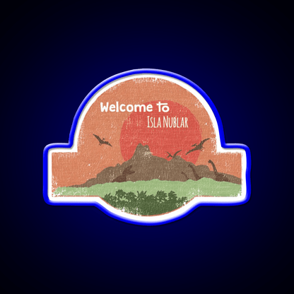 Welcome To Isla Nublar Welcome Led Neon Sign Open Sign Rgb Color - Shineneon