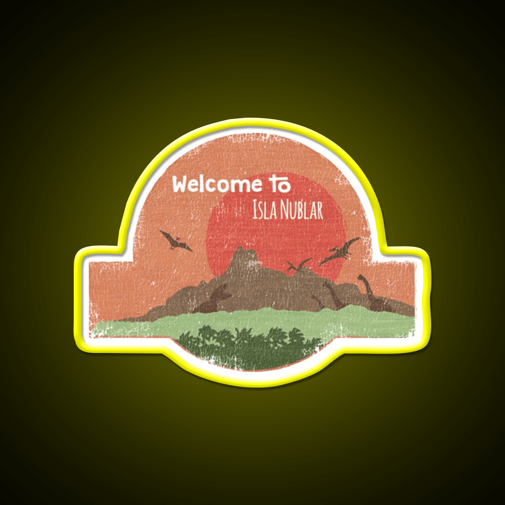 Welcome To Isla Nublar Welcome Led Neon Sign Open Sign Rgb Color - Shineneon