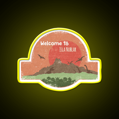 Welcome To Isla Nublar Welcome Led Neon Sign Open Sign Rgb Color - Shineneon