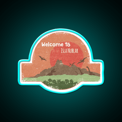 Welcome To Isla Nublar Welcome Led Neon Sign Open Sign Rgb Color - Shineneon
