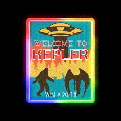 Welcome To Kepler Welcome Led Neon Sign Open Sign Rgb Color - LED neon sign close-up detail