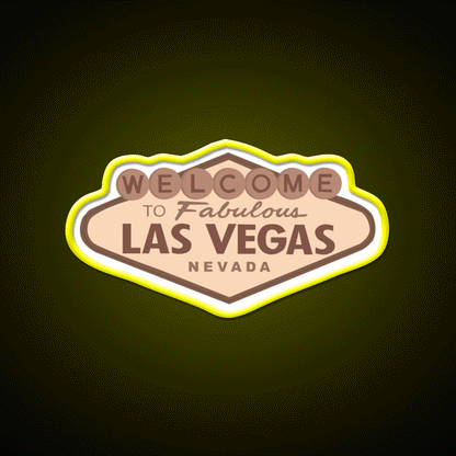 Welcome To Las Vegas Welcome Led Neon Sign Open Sign Rgb Color - Custom LED neon sign front view
