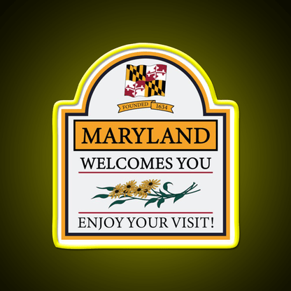 Welcome To Maryland Road Sign Welcome Led Neon Sign Open Sign Rgb Color - Shineneon