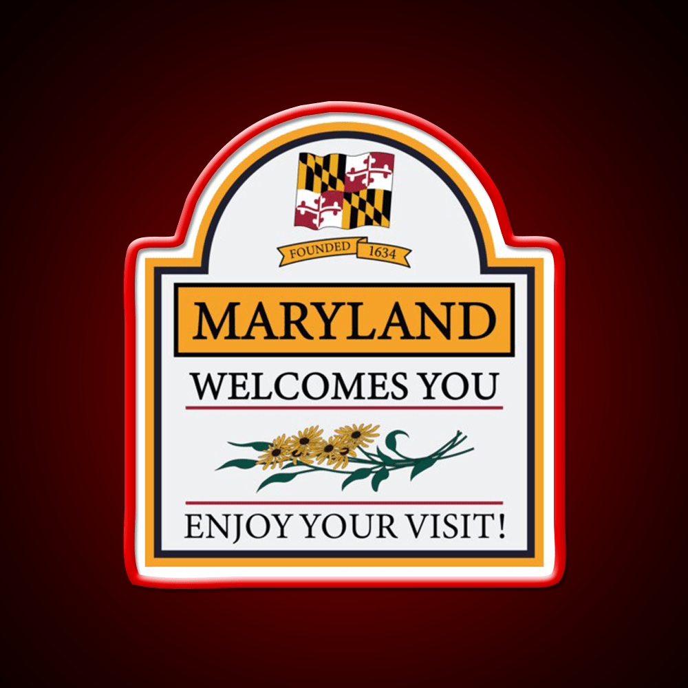 Welcome To Maryland Road Sign Welcome Led Neon Sign Open Sign Rgb Color - Shineneon