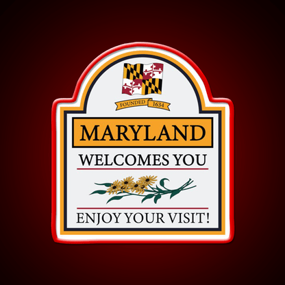 Welcome To Maryland Road Sign Welcome Led Neon Sign Open Sign Rgb Color - Shineneon