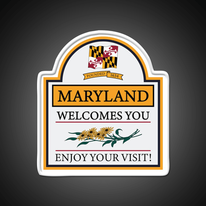 Welcome To Maryland Road Sign Welcome Led Neon Sign Open Sign Rgb Color - Shineneon
