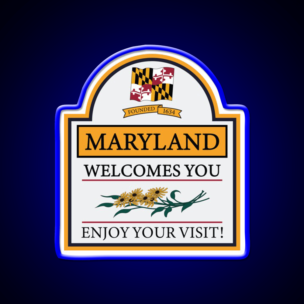 Welcome To Maryland Road Sign Welcome Led Neon Sign Open Sign Rgb Color - Shineneon