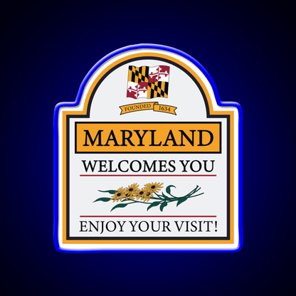 Welcome To Maryland Road Sign Welcome Led Neon Sign Open Sign Rgb Color - Shineneon
