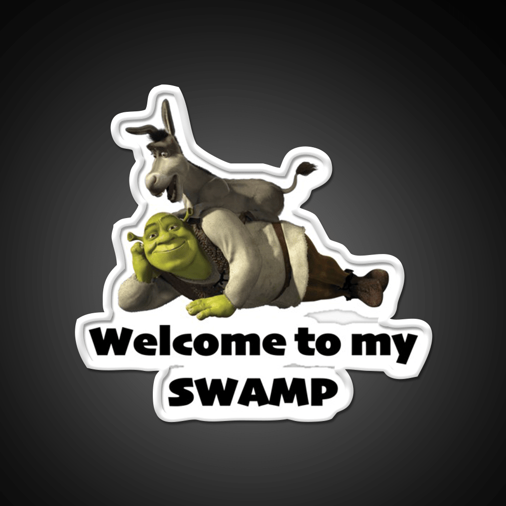 Welcome To My Swamp Shrek Welcome Led Neon Sign Open Sign Rgb Color - Shineneon