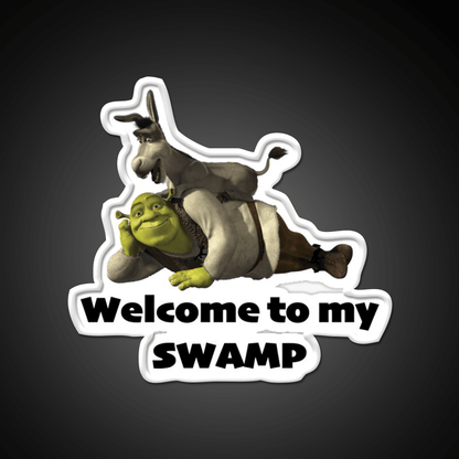 Welcome To My Swamp Shrek Welcome Led Neon Sign Open Sign Rgb Color - Shineneon