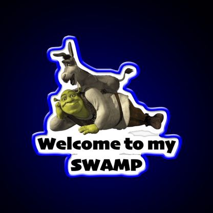 Welcome To My Swamp Shrek Welcome Led Neon Sign Open Sign Rgb Color - Shineneon