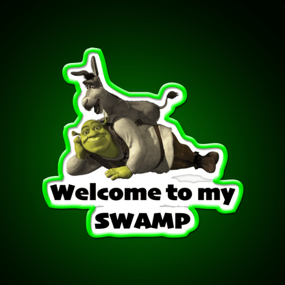 Welcome To My Swamp Shrek Welcome Led Neon Sign Open Sign Rgb Color - Shineneon
