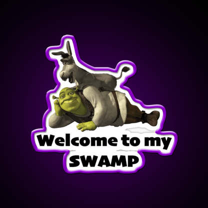 Welcome To My Swamp Shrek Welcome Led Neon Sign Open Sign Rgb Color - Shineneon