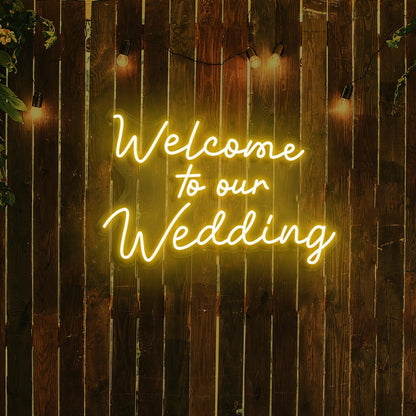 Welcome To Our Wedding Neon Gateway To Love | Shineneon