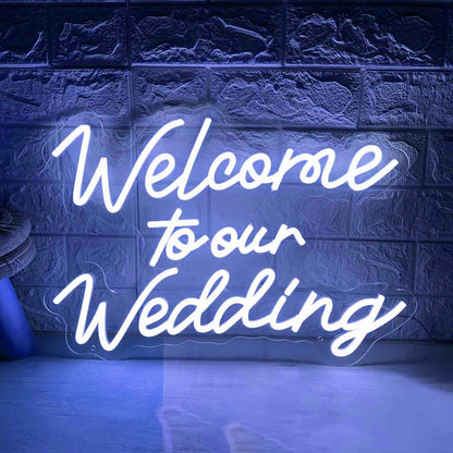 Welcome To Our Wedding Neon Sign | Shineneon