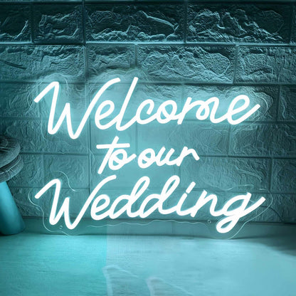Welcome To Our Wedding Neon Sign | Shineneon