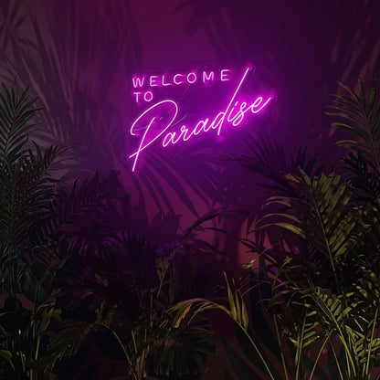 Welcome To Paradise LED Neon Sign - 01 Original Product Image