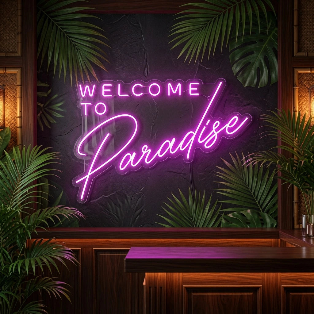 Welcome To Paradise LED Neon Sign - 02 High-Converting Product Image