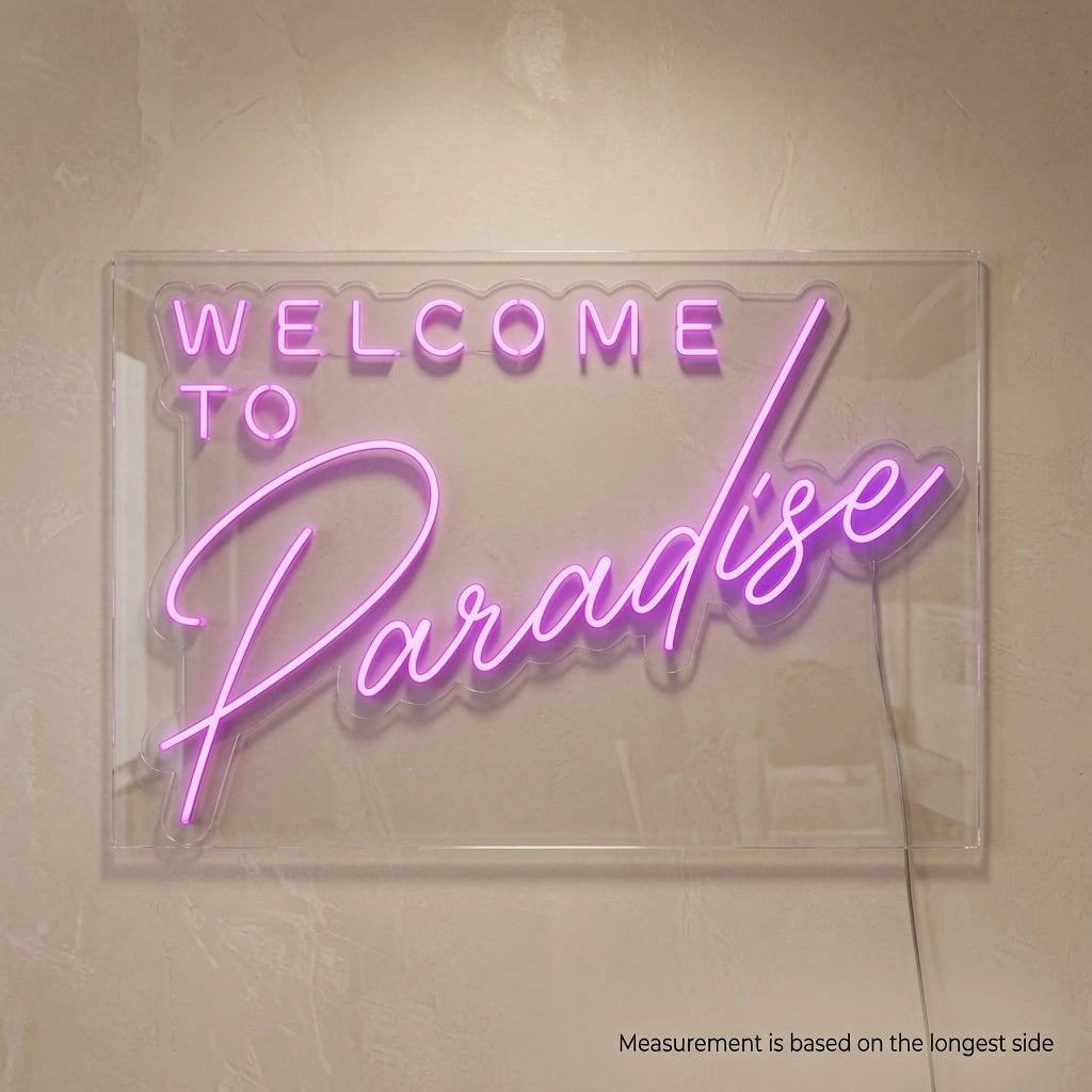 Welcome To Paradise LED Neon Sign - 04 Size Image