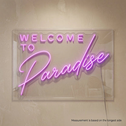 Welcome To Paradise LED Neon Sign - 04 Size Image