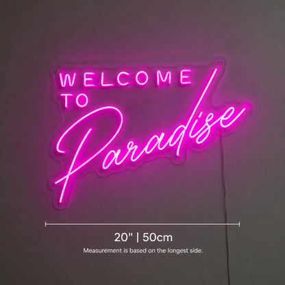 Welcome To Paradise Neon Sign LED Neon Sign size image