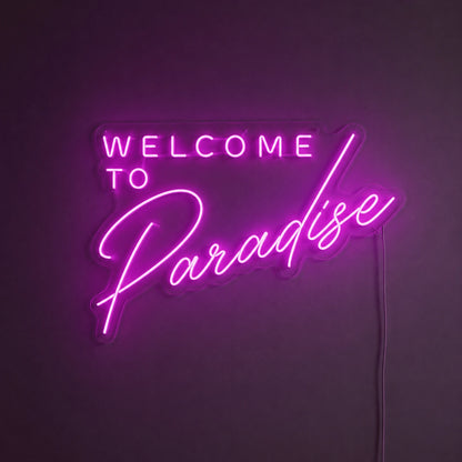 Welcome To Paradise Neon Sign LED Neon Sign main product image