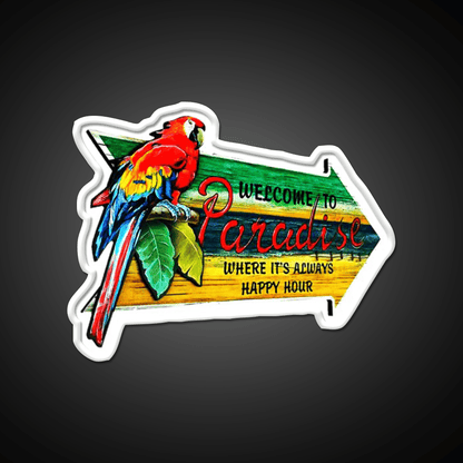 Welcome To Paradise Welcome Led Neon Sign Open Sign Rgb Color - Shineneon