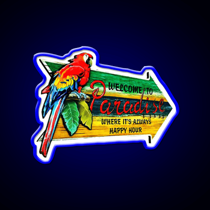 Welcome To Paradise Welcome Led Neon Sign Open Sign Rgb Color - Shineneon