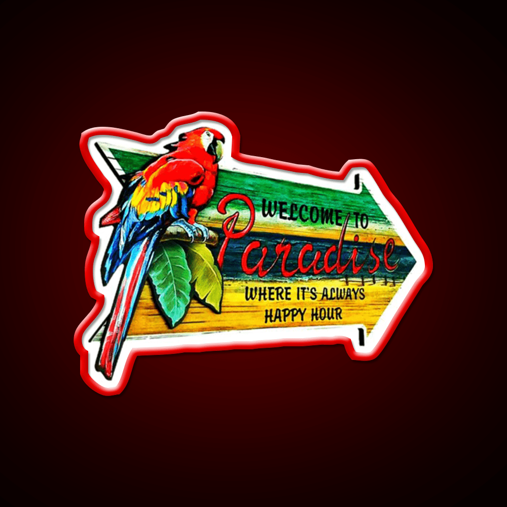 Welcome To Paradise Welcome Led Neon Sign Open Sign Rgb Color - Shineneon