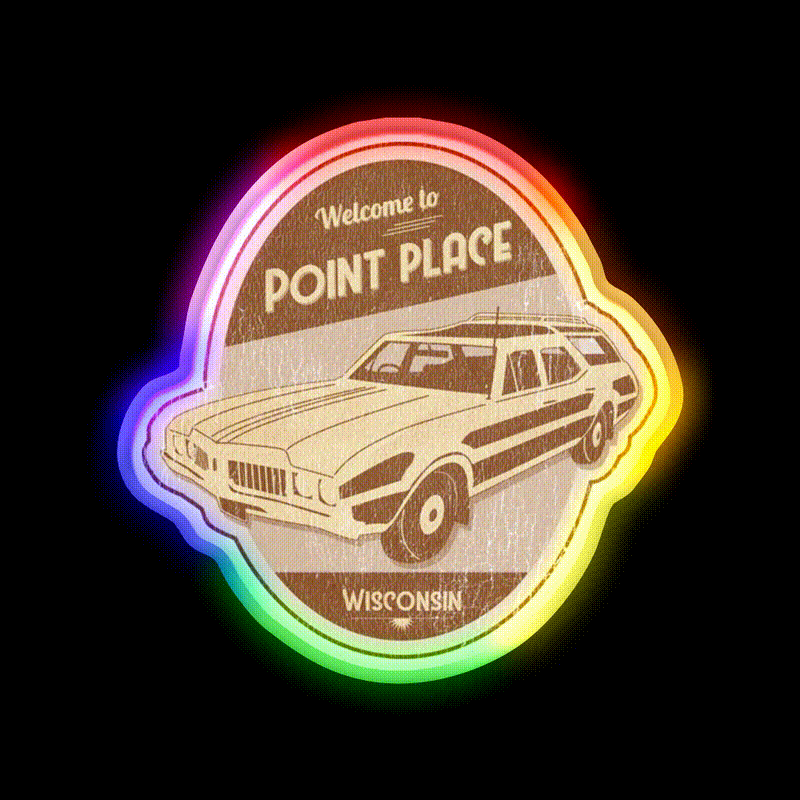 Welcome To Point Place Welcome Led Neon Sign Open Sign Rgb Color - LED neon sign close-up detail