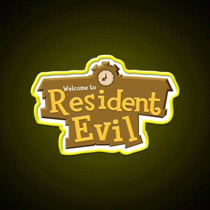 Welcome To Resident Evil Welcome Led Neon Sign Open Sign Rgb Color - Custom LED neon sign front view