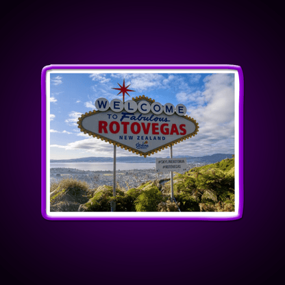 Welcome To Rotovegas Welcome Led Neon Sign Open Sign Rgb Color - Shineneon