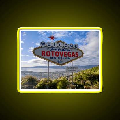Welcome To Rotovegas Welcome Led Neon Sign Open Sign Rgb Color - Shineneon